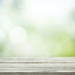 Rustic wooden plank in nature product background