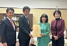 自民党浄化槽推進議員連盟による決議の取りまとめと片山財務大臣への申し入れ