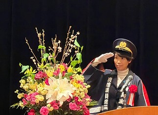 山梨県消防記念日式典に出席