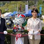 道の駅どうしに「ななりんオートバイ神社」が建立され鎮座式、ライダーの交通安全を見守るモニュメント